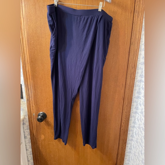 Lisa Rinna QVC  Wrap-Front Pull-On Pants XL Women 18 Plus NWOT Navy Blue RHBH - Picture 2 of 6